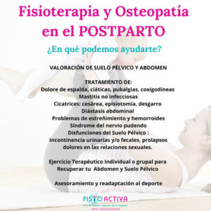 Fisioterapia y Osteopatía en el postparto